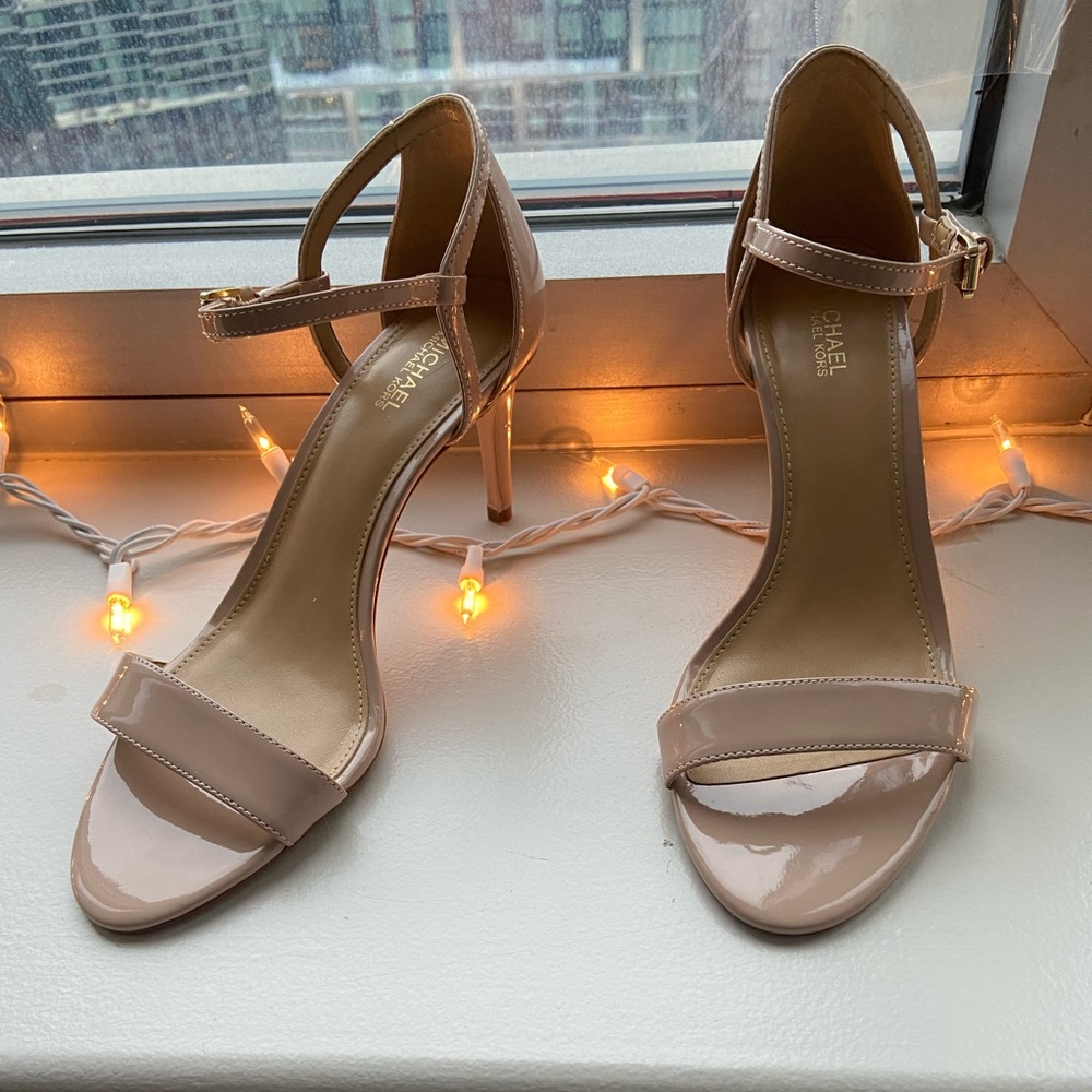 Beautiful nude color sandals - approximately 3 inch heel